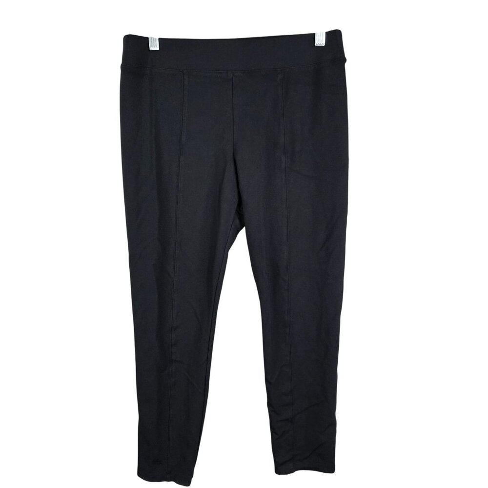 Womens Est 1946 Black Pants Tapered Rayon Nylon Blend Stretch Mid Rise Size M
